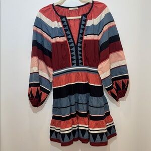 Ulla Johnson Colorful Geometric Patterned Dress